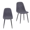 Perth Diamond Back Dining Chair - Set Of 2 - Grey -Furniture Series Store 12835997 7824910181459258