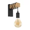 Eglo Townshend Wall Light - Black & Brown -Furniture Series Store 12836408 1634831966055874