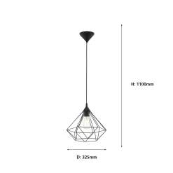 Eglo Tarbes Large Pendant Light - Black -Furniture Series Store 12836708 1084833172298721