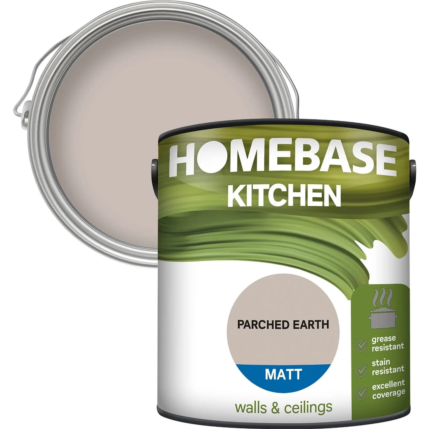 Homebase Kitchen Matt Paint - Parched Earth 2.5L 3 Homebase Kitchen Matt Paint - Parched Earth 2.5L