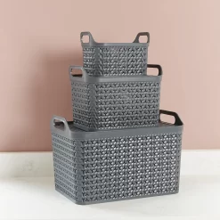 Small Urban Storage Basket With Lid - Graphite -Furniture Series Store 12837349 4634960190076618