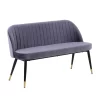 Illona Velvet Dining Bench - Grey