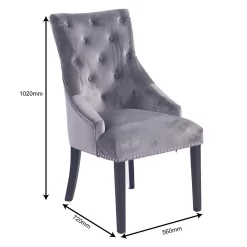 Annabelle Velvet Dining Chairs - Set Of 2 - Grey 17 Annabelle Velvet Dining Chairs - Set Of 2 - Grey -Furniture Series Store 12838750 2044904215314738
