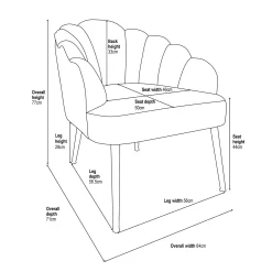 Sophia Scallop Occasional Chair - Grey -Furniture Series Store 12838886 1025014368378702