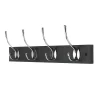 4 Victorian Chrome Hooks On Black Bloc Board -Furniture Series Store 12839302 1234845858681984