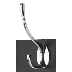 6 Victorian Chrome Hooks On Black Bloc Board -Furniture Series Store 12839305 2934964414512515