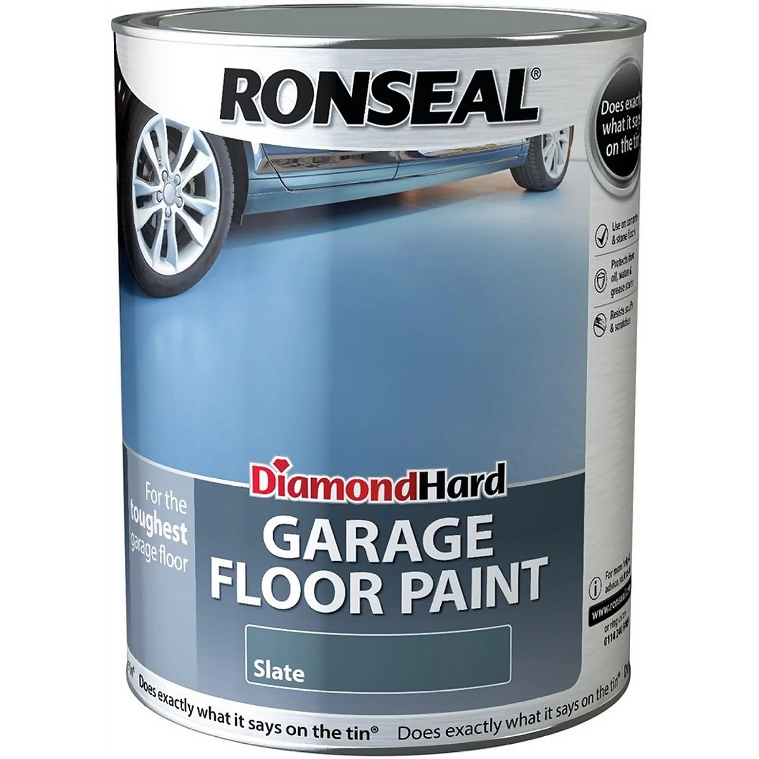 Ronseal Diamond Hard Slate - Garage Floor Paint - 5L 3 Ronseal Diamond Hard Slate - Garage Floor Paint - 5L