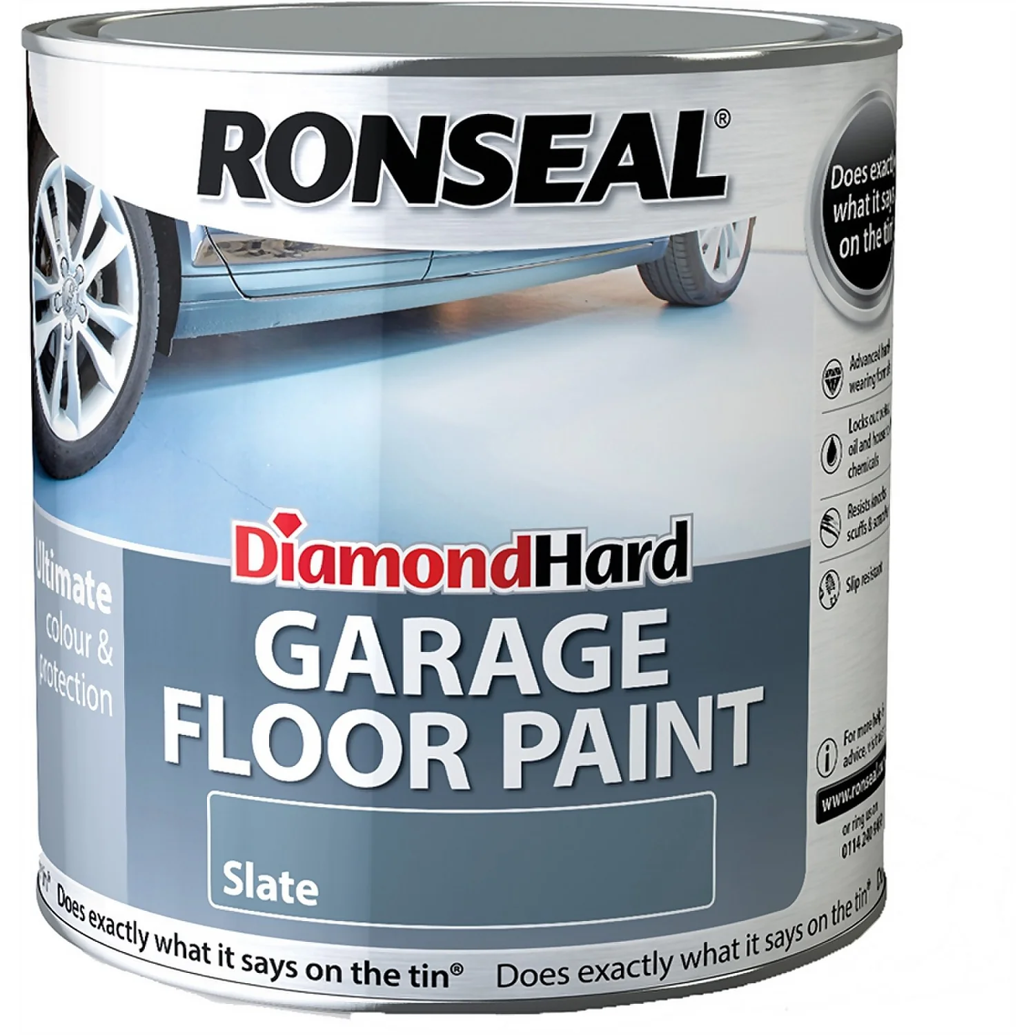 Ronseal Diamond Hard Slate - Garage Floor Paint - 2.5L 3 Ronseal Diamond Hard Slate - Garage Floor Paint - 2.5L