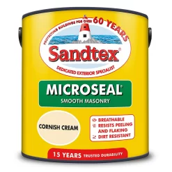 Sandtex® Ultra Smooth Masonry Paint Cornish Cream - 2.5L -Furniture Series Store 12841413 1084872084481542