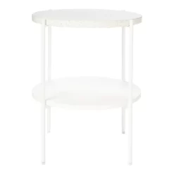 Solna Terrazo Side Table - White -Furniture Series Store 12876028 1984886270350092