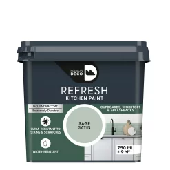 Maison Deco Refresh Kitchen Cupboards, Worktops & Splashbacks Paint Sage - 750ml