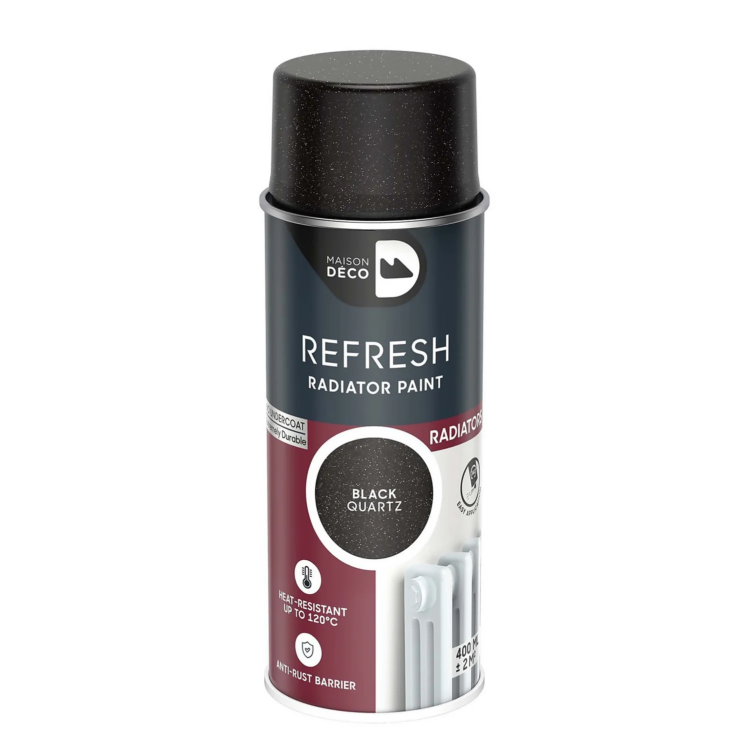 Maison Deco Refresh Radiator Spray Paint Black Quartz - 400ml 3 Maison Deco Refresh Radiator Spray Paint Black Quartz - 400ml