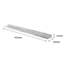 Flexi Storage Decorative Shelving Photo Shelf Grey Oak 900x35x100mm -Furniture Series Store 12878517 1274976461911000