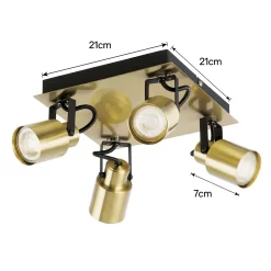 Lucy 4 Lamp Spotlight Bar - Gold & Black -Furniture Series Store 12882219 2174843518697521