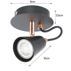Emma Single Lamp Spotlight - Black & Copper 12 Emma Single Lamp Spotlight - Black & Copper -Furniture Series Store 12882227 4824843519317123