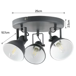 Alfie 3 Lamp Spotlight Plate - Grey -Furniture Series Store 12882231 1584843519979391