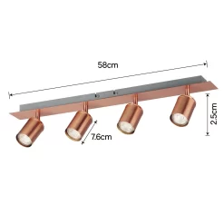 Rose 4 Lamp Spotlight Bar - Rose Gold -Furniture Series Store 12882239 1134843521248592