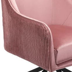 Pia Pleat Swivel Chair - Rose -Furniture Series Store 12882869 1324887373410543