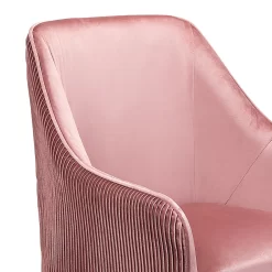 Pia Pleat Swivel Chair - Rose -Furniture Series Store 12882869 2114887373381713