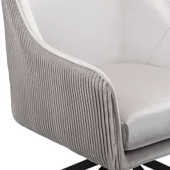 Pia Pleat Swivel Chair - Silver -Furniture Series Store 12882871 1104887373158504