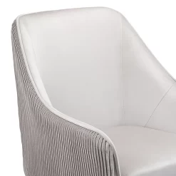 Pia Pleat Swivel Chair - Silver -Furniture Series Store 12882871 1784887373126236