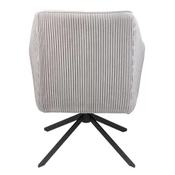 Pia Pleat Swivel Chair - Silver -Furniture Series Store 12882871 1854887373095483