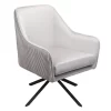 Pia Pleat Swivel Chair - Silver -Furniture Series Store 12882871 7524887373032990