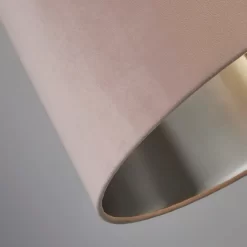 House Beautiful Samet Velvet Drum Shade - Pink - 45cm -Furniture Series Store 12882893 6314861162927371