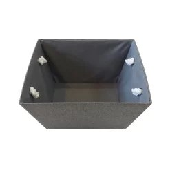 Grey Herringbone Large Storage Basket -Furniture Series Store 12886446 1504857031366884