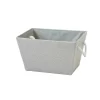 Neutral Herringbone Medium Storage Basket