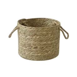 Natural Rush Basket With Rope Handles