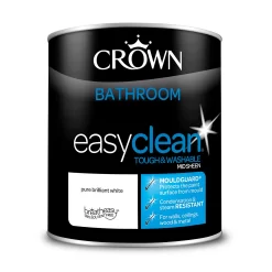 Crown Easyclean Bathroom Paint Brilliant White - 1L -Furniture Series Store 12886752 1684853415553041
