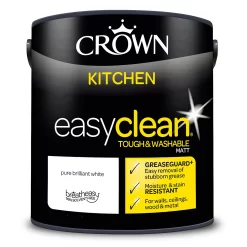 Crown Easyclean Kitchen Paint Brilliant White 2.5L -Furniture Series Store 12886955 9064853416372248
