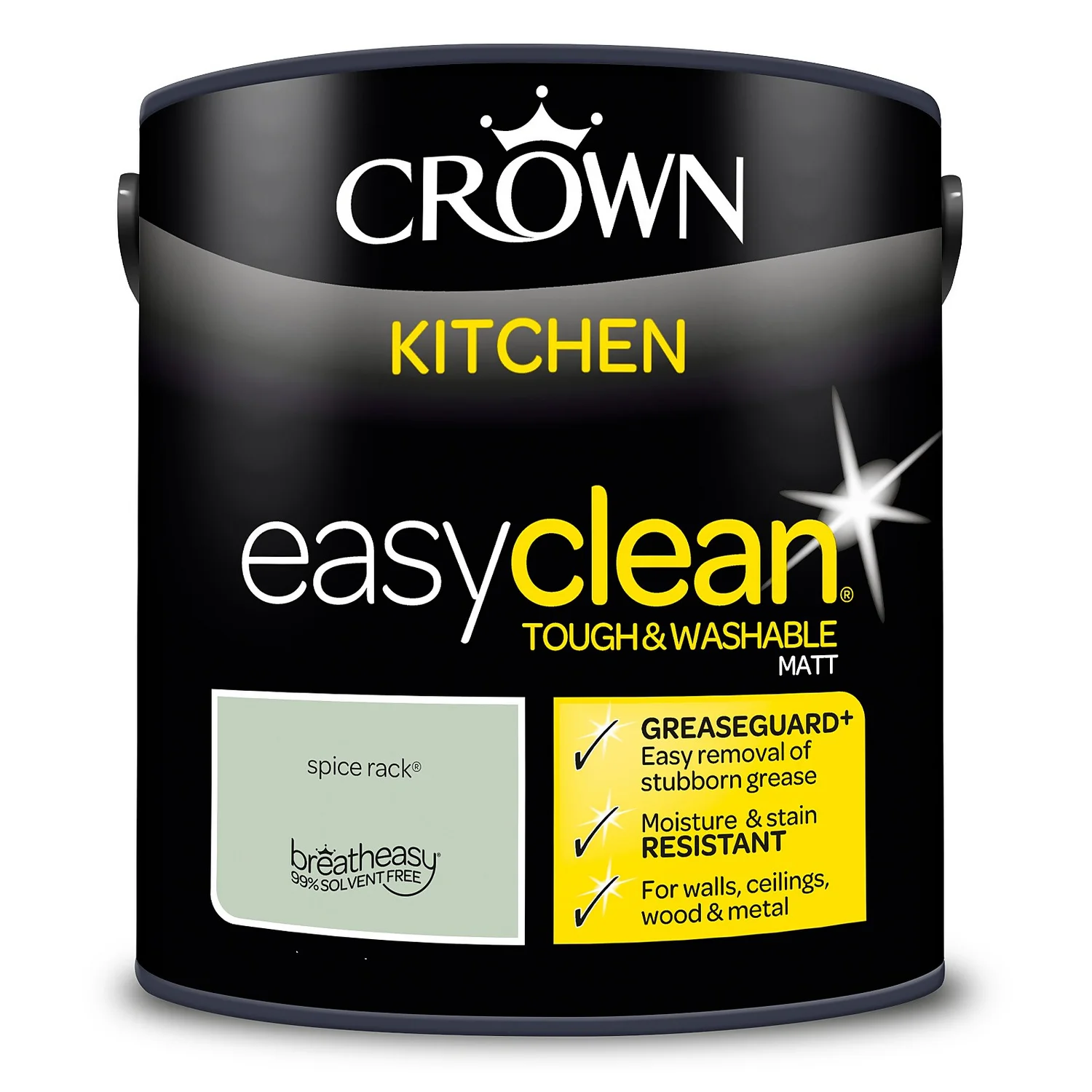 Crown Easyclean®Greaseguard+ Kitchen Matt Washable Multi Surface Paint Spice Rack® - 2.5L 9 Crown Easyclean®Greaseguard+ Kitchen Matt Washable Multi Surface Paint Spice Rack® - 2.5L - Image 7