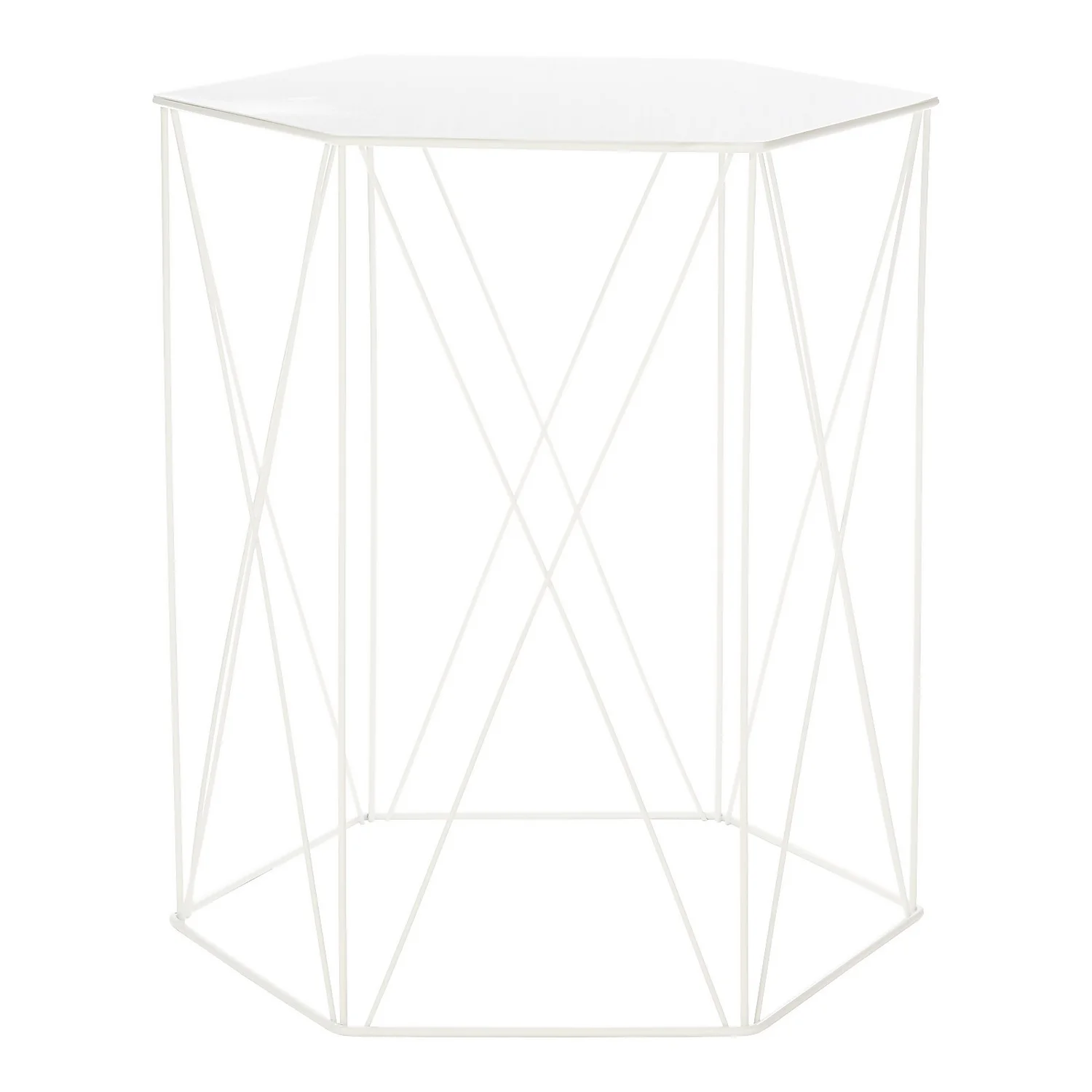 Hex Side Table Set Of 2 White 7 Hex Side Table Set Of 2 White - Image 5