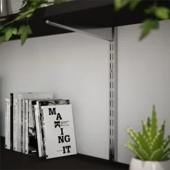 Twin Slot Shelving Kit - 1219mm Krome Twinslot And 120mm Brackets - Chrome Effect -Furniture Series Store 12888690 2034843286654898