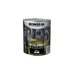Ronseal Direct Metal Paint Black Matt 750ml