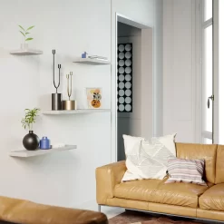 Flexi Storage Decorative Shelving Floating Shelf Grey Oak 250x38x250mm -Furniture Series Store 12889892 1124885493028198