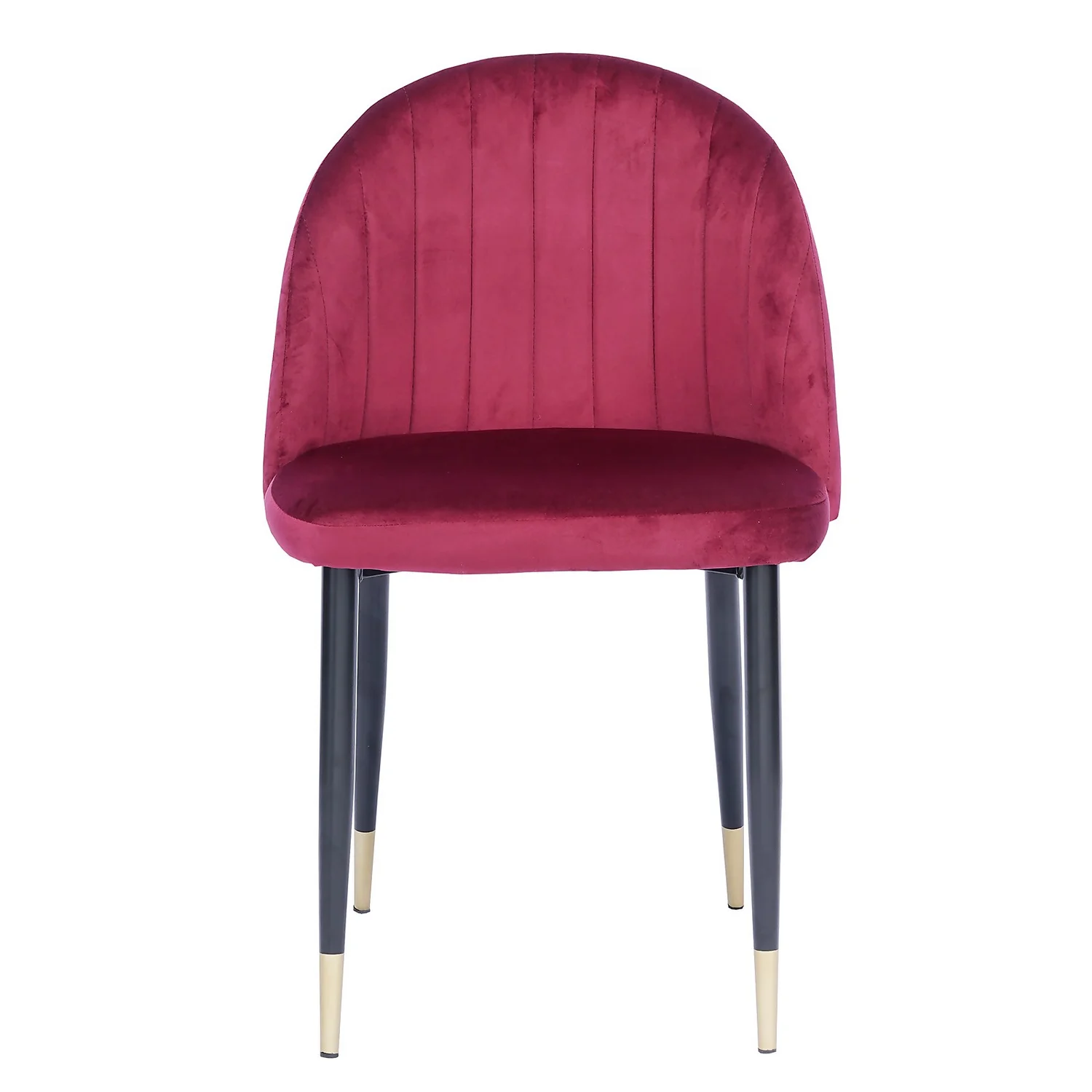 Illona Velvet Dining Chairs - Set Of 2 - Berry 6 Illona Velvet Dining Chairs - Set Of 2 - Berry - Image 4