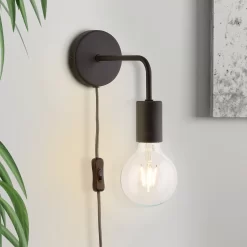 Jay Plug In Wall Light - Charcoal -Furniture Series Store 12908183 1204899250335498
