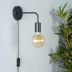 Jay Plug In Wall Light - Charcoal -Furniture Series Store 12908183 1925049847587933