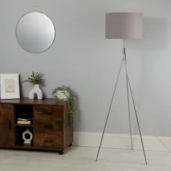 Bella Tripod Floor Lamp - Grey -Furniture Series Store 12908200 5715042038653354