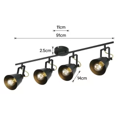 Abigail 4 Lamp Spotlight Bar - Black -Furniture Series Store 12909853 1214845849504192