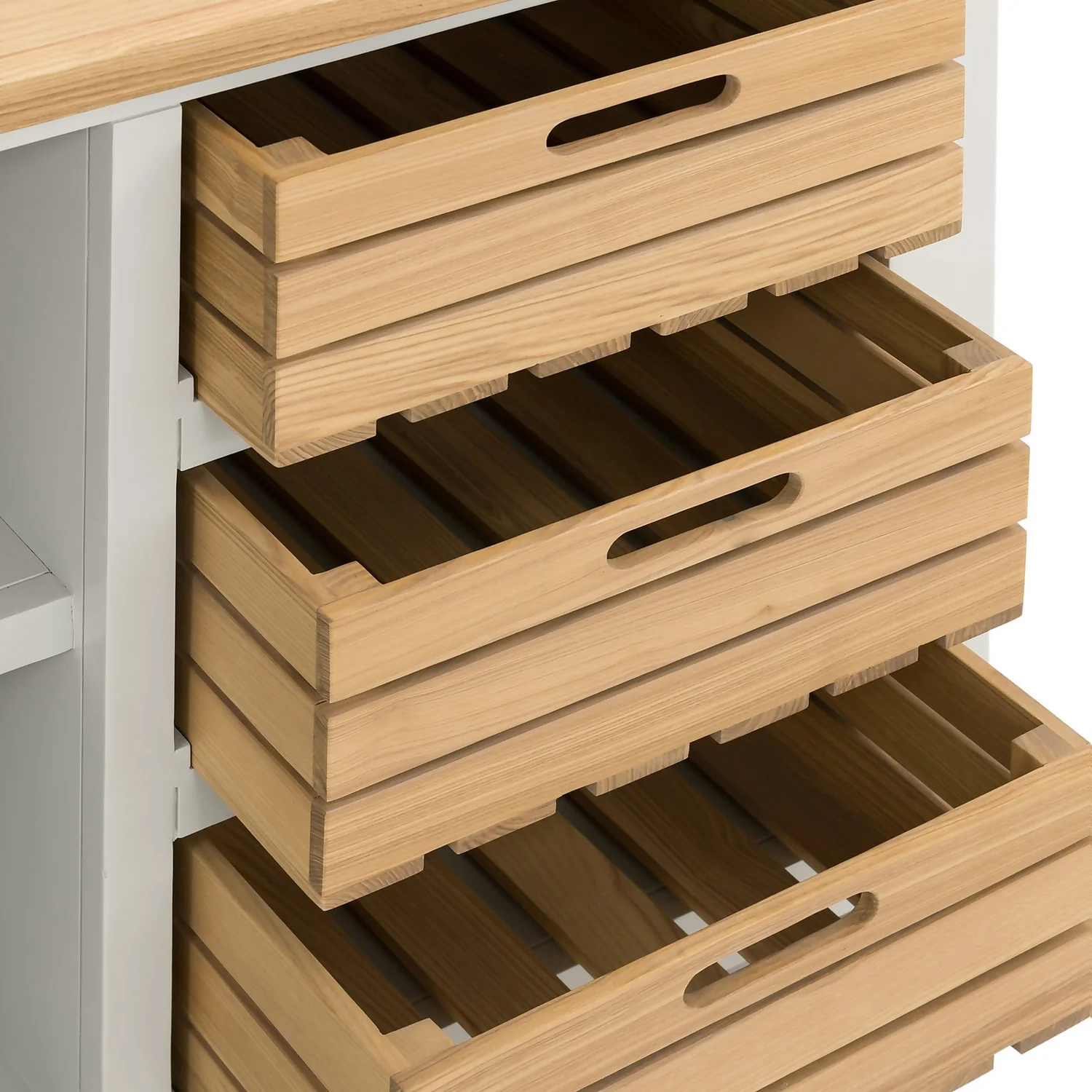 Ashstead Small Sideboard - Oak & Ivory 9 Ashstead Small Sideboard - Oak & Ivory - Image 7