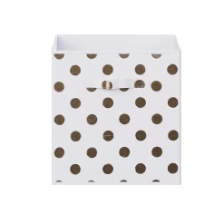 Living Elements Compact Cube Foil Spot Insert - White & Gold -Furniture Series Store 12932945 6944887875943942