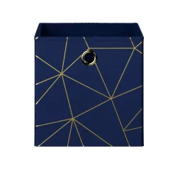 Clever Cube Velvet Geometric Insert - Navy & Gold -Furniture Series Store 12932950 1274887876612456