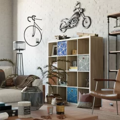 Clever Cube Velvet Geometric Insert - Navy & Gold -Furniture Series Store 12932950 5294887876692979