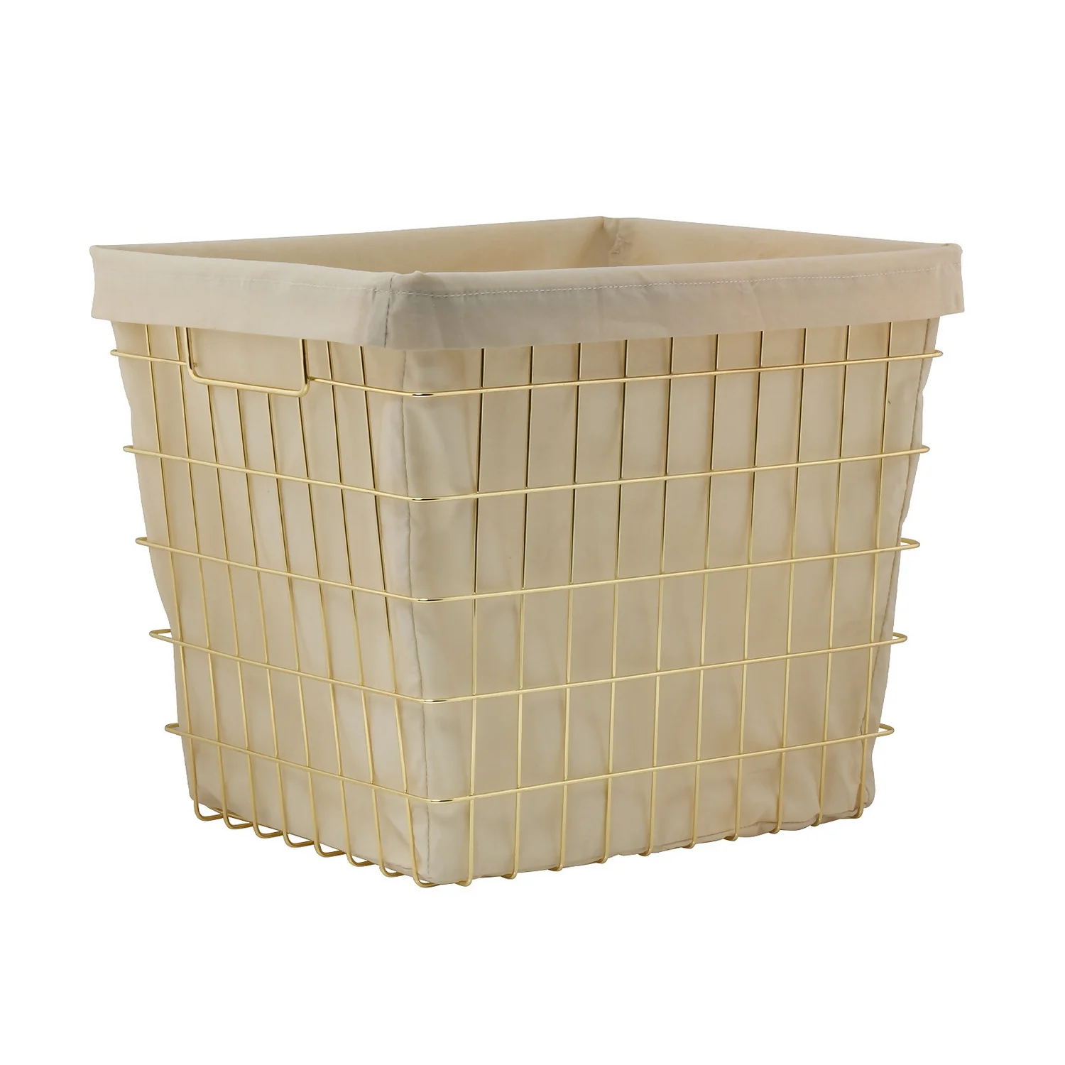 Clever Cube Wire Insert Gold Storage Basket 3 Clever Cube Wire Insert Gold Storage Basket