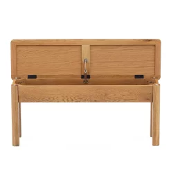 Norbury Storage Dining Bench - Oak -Furniture Series Store 12940845 3154874669723007