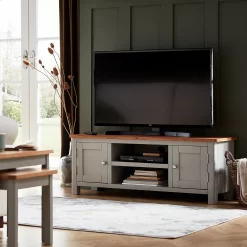 Norbury Wide TV Stand - Grey -Furniture Series Store 12940856 3374889183998083
